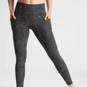 Athleta Black and White Patterned Leggings
